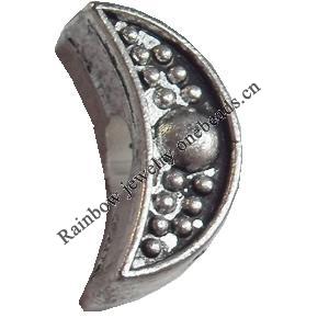 European style Beads Zinc Alloy Jewelry Findings Lead-free & Nickel-free, 6x14mm, Hole:4mm, Sold by Bag