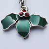 Zinc Alloy Enamel Charm/Pendant with Crystal, Nickel-free & Lead-free, A Grade Leaf Animail 17x21mm Hole:2mm, Sold by PC