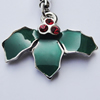 Zinc Alloy Enamel Charm/Pendant with Crystal, Nickel-free & Lead-free, A Grade Leaf Animail 17x21mm Hole:2mm, Sold by PC
