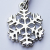 Zinc Alloy Charm/Pendants, Nickel-free & Lead-free, A Grade Snowflake 20x16mm Hole:2mm, Sold by PC