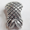 European style Beads Zinc Alloy Jewelry Findings Lead-free & Nickel-free, 8x13mm, Hole:5mm, Sold by Bag