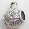 European style Connectors Zinc Alloy Jewelry Findings Lead-free & Nickel-free, 10x14mm, Hole:5mm, Sold by Bag