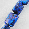 Composite Turquoise Beads, Rectangle 25x20mm Hole:2mm, Sold by KG