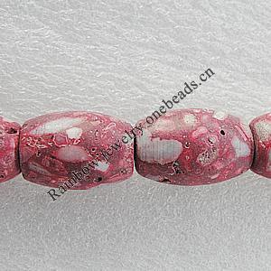 Composite Turquoise Beads, Drum 19x13mm Hole:2mm, Sold by KG