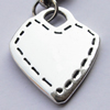 Zinc Alloy Charm/Pendants, Nickel-free & Lead-free, A Grade Heart 20x17mm Hole:2mm, Sold by PC