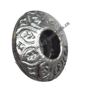 European style Beads Zinc Alloy Jewelry Findings Lead-free & Nickel-free, 5x13mm, Hole:5mm, Sold by Bag