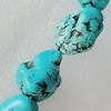 Composite Turquoise Beads, Nugget About:22x20mm-25x25mm Hole:1.5mm, Sold by KG