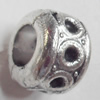 European style Beads Zinc Alloy Jewelry Findings Lead-free & Nickel-free, 7x8mm, Hole:5mm, Sold by Bag