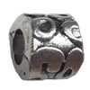 European style Beads Zinc Alloy Jewelry Findings Lead-free & Nickel-free, 8x9mm, Hole:5mm, Sold by Bag
