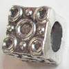 European style Beads Zinc Alloy Jewelry Findings Lead-free & Nickel-free, 11mm, Hole:7mm, Sold by Bag