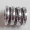 European style Beads Zinc Alloy Jewelry Findings Lead-free & Nickel-free, 8x9mm, Hole:6mm, Sold by Bag