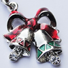 Zinc Alloy Enamel Charm/Pendant with Crystal, Nickel-free & Lead-free, A Grade knot 26x17mm Hole:2mm, Sold by PC  