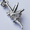 Zinc Alloy Charm/Pendant with Crystal, Nickel-free & Lead-free, A Grade Angel 30x15mm Hole:2mm, Sold by PC  