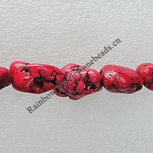 Composite Turquoise Beads, Nugget About:16x14mm-22x15mm Hole:1.5mm, Sold by KG