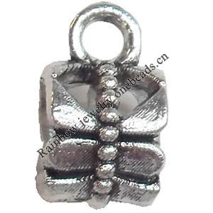 European style Connectors Zinc Alloy Jewelry Findings Lead-free & Nickel-free, 7x10mm, Hole:5mm, Sold by Bag