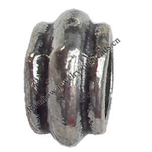European style Beads Zinc Alloy Jewelry Findings Lead-free & Nickel-free, 7x11mm, Hole:7mm, Sold by Bag