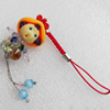 Mobile Decoration, Fimo Multicolor, Chain: about 60mm long, Pendant: about 23mm wide, Sold by Dozen