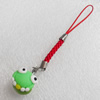 Mobile Decoration, Fimo Multicolor, Chain: about 60mm long, Pendant: about 15mm wide, Sold by Dozen