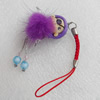 Mobile Decoration, Fimo Multicolor, Chain: about 60mm long, Pendant: about 20mm wide, Sold by Dozen