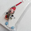 Mobile Decoration, Fimo Multicolor, Chain: about 60mm long, Pendant: about 16mm wide, Sold by Dozen