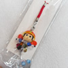 Mobile Decoration, Fimo Multicolor, Chain: about 60mm long, Pendant: about 30mm wide, Sold by Dozen