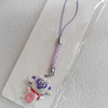 Mobile Decoration, Fimo Multicolor, Chain: about 60mm long, Pendant: about 22mm wide, Sold by Dozen