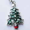 Zinc Alloy Enamel Charm/Pendant with Crystal, Nickel-free & Lead-free, A Grade Tree 25x15mm Hole:2mm, Sold by PC  