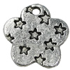 Pendant Zinc Alloy Jewelry Findings Lead-free, Flower 20x21mm Hole:2.5mm, Sold by Bag