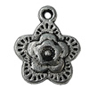 Pendant Zinc Alloy Jewelry Findings Lead-free, Flower 15x19mm Hole:2mm, Sold by Bag