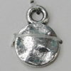 Pendant Zinc Alloy Jewelry Findings Lead-free, Twist Flat Round 10x14mm Hole:3mm, Sold by Bag
