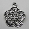 Pendant Zinc Alloy Jewelry Findings Lead-free, Flower 19x16mm Hole:2mm, Sold by Bag