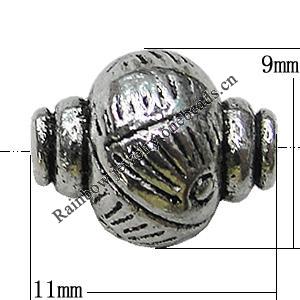 Bead Zinc Alloy Jewelry Findings Lead-free, Lantern 11x9mm Hole:1mm, Sold by Bag