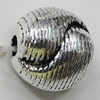 Bead Zinc Alloy Jewelry Findings Lead-free, Round 9mm Hole:2mm, Sold by Bag