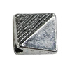 Bead Zinc Alloy Jewelry Findings Lead-free, Square 10mm Hole:1.5mm, Sold by Bag