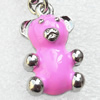 Zinc Alloy Enamel Pendant, Nickel-free & Lead-free, A Grade Animal 22x16mm, Sold by PC  