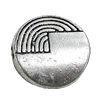 Bead Zinc Alloy Jewelry Findings Lead-free, Flat Round 11mm Hole:1.5mm, Sold by Bag