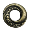 Bead Zinc Alloy Jewelry Findings Lead-free, Donut O:15mm I:7mm Hole:2mm, Sold by Bag