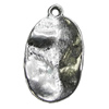 Pendant Zinc Alloy Jewelry Findings Lead-free, Twist Flat Oval 14x25mm Hole:2mm, Sold by Bag
