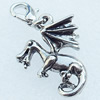 Zinc Alloy Charm/Pendants, Nickel-free & Lead-free, A Grade Animal 20x20mm, Sold by PC