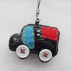 Mobile Decoration, PU Leather, Jeep, Chain: about 60mm long, Pendant: about 60mm wide, Sold by Dozen