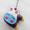 Mobile Decoration, PU Leather, Chain: about 60mm long, Pendant: about 55mm wide, Sold by Dozen