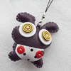 Mobile Decoration, PU Leather, Rabbit, Chain: about 60mm long, Pendant: about 50mm wide, Sold by Dozen