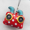 Mobile Decoration, PU Leather, Chain: about 60mm long, Pendant: about 55mm wide, Sold by Dozen