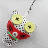 Mobile Decoration, PU Leather, Chain: about 60mm long, Pendant: about 50mm wide, Sold by Dozen