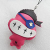 Mobile Decoration, PU Leather, Chain: about 60mm long, Pendant: about 55mm wide, Sold by Dozen