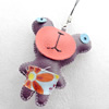 Mobile Decoration, PU Leather, Chain: about 60mm long, Pendant: about 60mm wide, Sold by Dozen