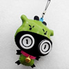 Mobile Decoration, PU Leather, Chain: about 60mm long, Pendant: about 60mm wide, Sold by Dozen