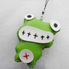 Mobile Decoration, PU Leather, Chain: about 60mm long, Pendant: about 65mm wide, Sold by Dozen