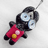 Mobile Decoration, PU Leather, Chain: about 60mm long, Pendant: about 45mm wide, Sold by Dozen