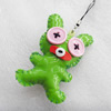 Mobile Decoration, PU Leather, Chain: about 60mm long, Pendant: about 55mm wide, Sold by Dozen